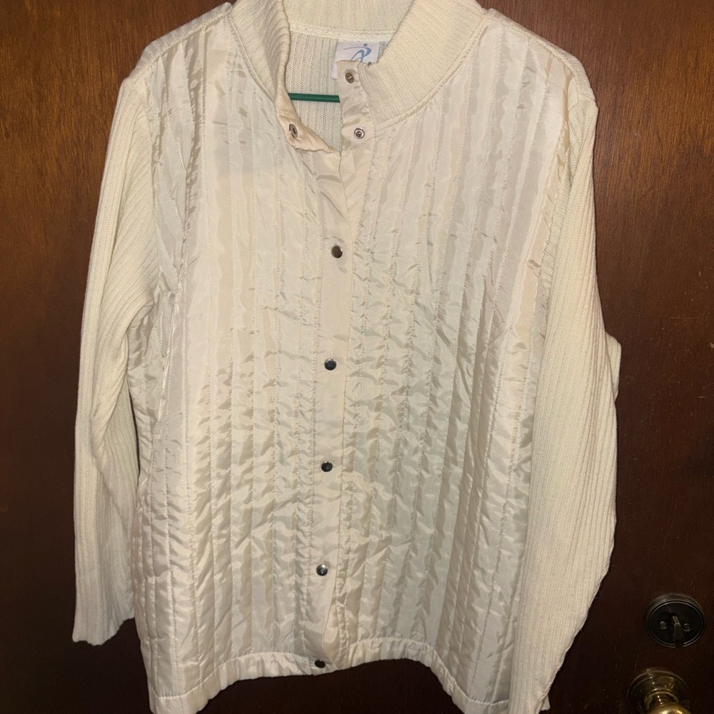 Active USA Cream Bomber Jacket